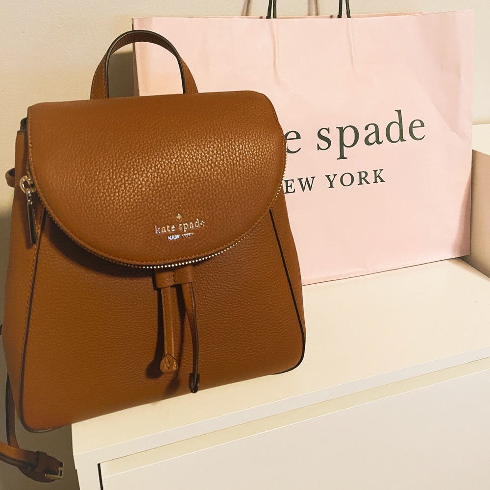 NWT KATE SPADE Leila Backpack in WARM GINGERBREAD